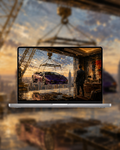 Car in Office Wallpaper