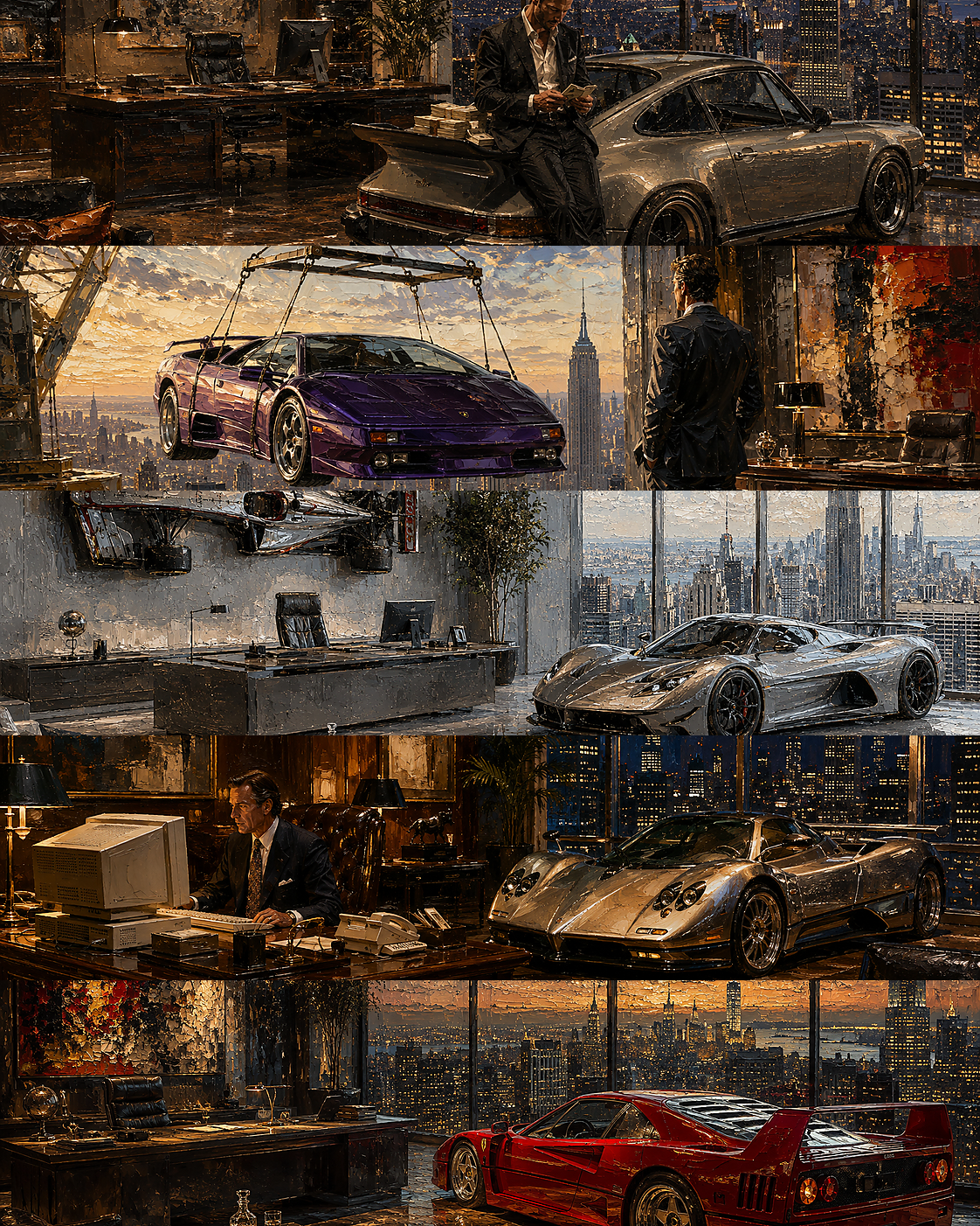 Car in Office Wallpaper